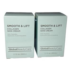 Set of 2 Global Beauty Care Smooth & Lift Collagen Skin Cream w/ Hyaluronic Acid